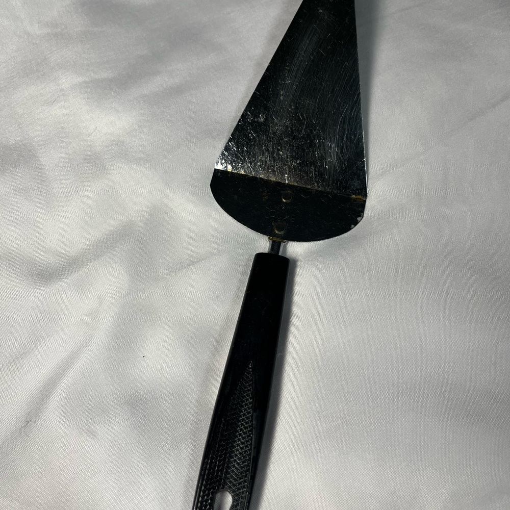 Vintage Ekco Black Handle 9” Metal Serving Spatula Cake‎ Pie Server USA Kitchen